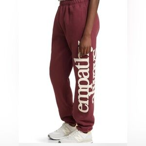 THE MAYFAIR GROUP Empathy Always Sweatpants in Maroon SZ L/XL